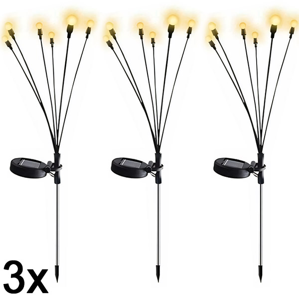 3x Napelemes fényfüzér 6 LED izzóval | SOMPEX