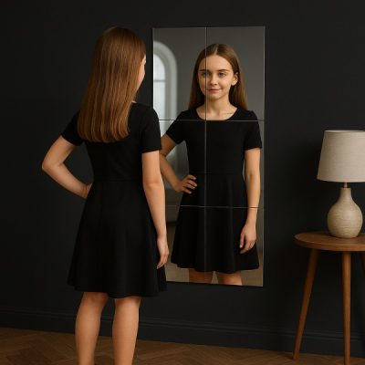 Öntapadós tükrök HD tisztasággal (4 db, 30x30 cm) | MIRRAZE