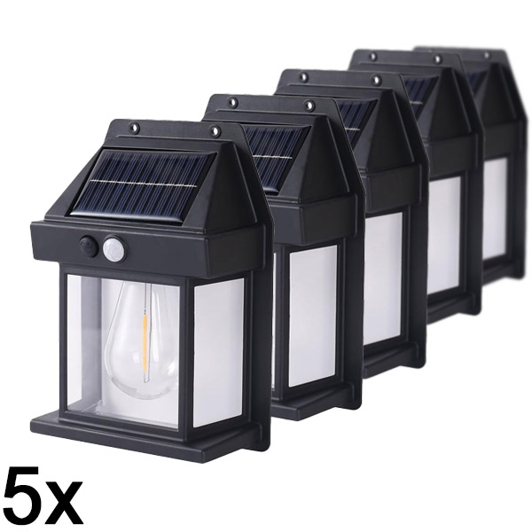 5x Napelemes kültéri lámpa – nincs szükség vezetékezésre | FLUXLAMP