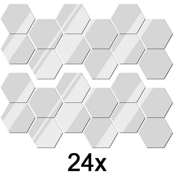 2x Tükör falmatricák (12 darabos készlet) | HEXAGEM