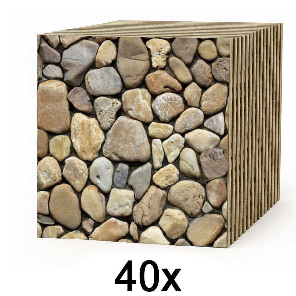 4x 3D kőutánzat tapéta (10 db) | STONEBLOCKS