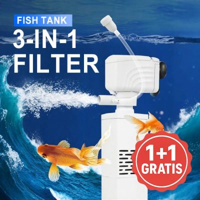 Csendes akváriumszűrő - 3 az 1-ben, 650 L/h | FILTPRO 1+1 INGYENES